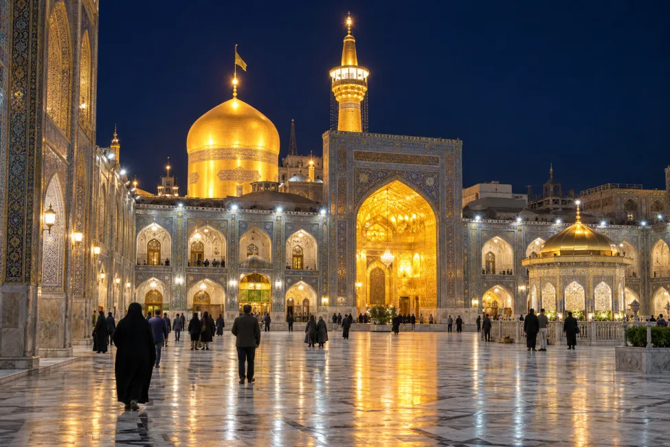 حرم امام رضا در شب